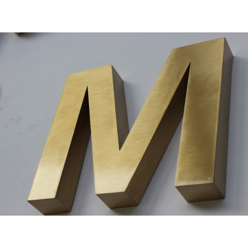 Brushed Golden Titanium Letter Building Signs (BLC-12)